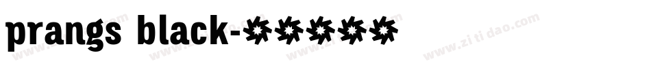 prangs black字体转换